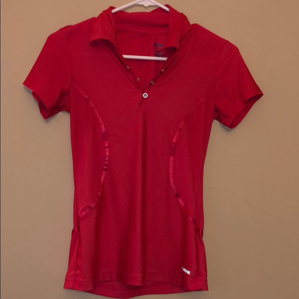 Red Rebok Tennis / Golf Polo Shirt